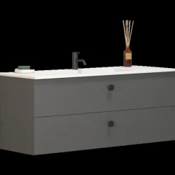 Vaskeskabe^Scanbad Delta vaskeskab m/Micca vask 120 cm mat grå