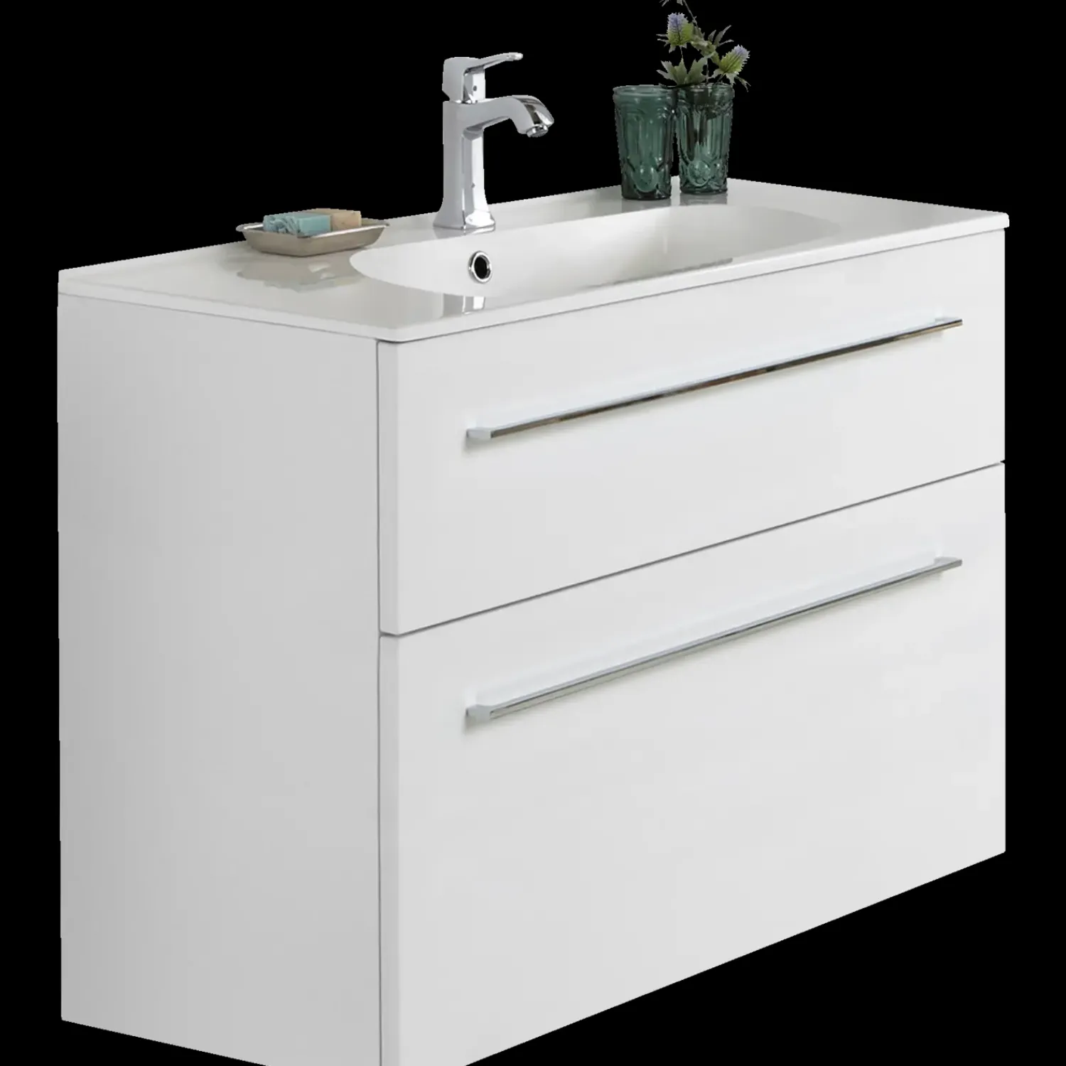 Scanbad Vaskeskabe^Delta vaskeskab m/Karat vask 100 cm mat hvid