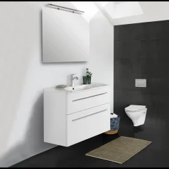 Scanbad Vaskeskabe^Delta vaskeskab m/Karat vask 100 cm mat hvid