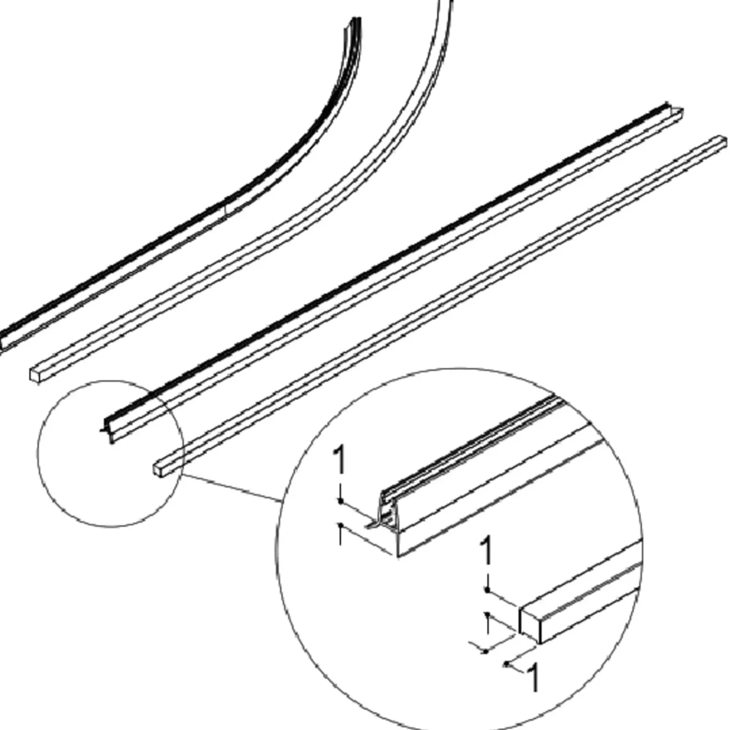 Scanbad Match gulvprofilsæt til niche modeller 1+A/B/C