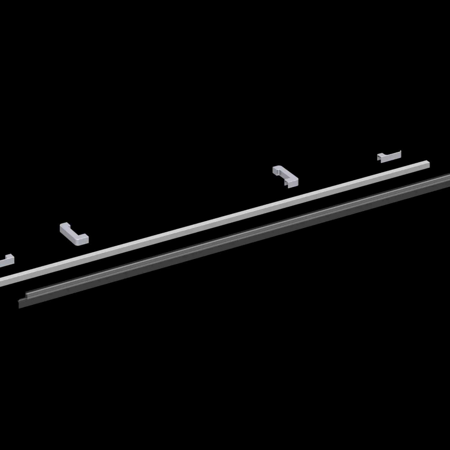 Discount Scanbad Match gulvprofilsæt til fast brusevæg model D+ A/B/C