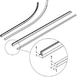 Scanbad Tilbehør Til Brusedøre Og Brusevægge^Match gummi profilliste t/halvrund brusevæg model E/F