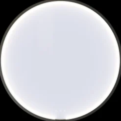 Clearance Scanbad Moon rammespejl Ø75 cm, sort, lysstyring