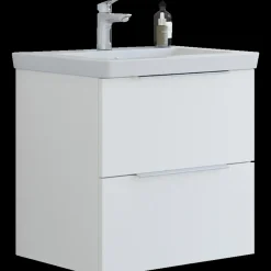 Discount Scanbad Multo badmøbel m/Lazuli vask, 2 skuffer hvid mat 62,7 cm