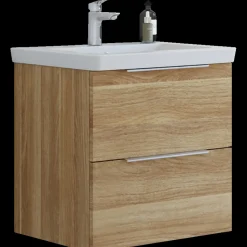 Bademiljøer^Scanbad Multo badmøbel m/Lazuli vask, 2 skuffer varm eg 62,7 cm