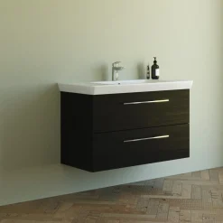 Scanbad Vaskeskabe^Multo+ vaskeskab m/ Lotto XL vask 105 cm sort