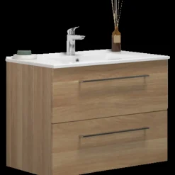 Vaskeskabe^Scanbad Multo vaskeskab m/Lotto vask 81x59,4x45,5 cm varm eg