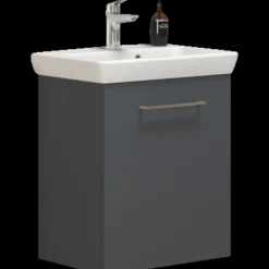 Hot Scanbad Multo vaskeskab m/Lotto vask 55x64,6x38,2 cm mat grå