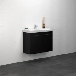 Sale Scanbad Multo vaskeskab m. låger inkl. Lotto vask 85 cm sort