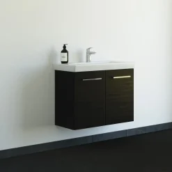 Sale Scanbad Multo vaskeskab m. låger inkl. Lotto vask 85 cm sort