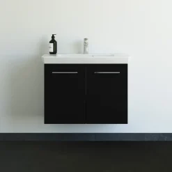 Sale Scanbad Multo vaskeskab m. låger inkl. Lotto vask 85 cm sort