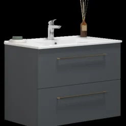 Vaskeskabe^Scanbad Multo vaskeskab m/Lotto vask 81x59,4x45,5 cm mat grå