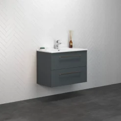 Vaskeskabe^Scanbad Multo vaskeskab m/Lotto vask 81x59,4x45,5 cm mat grå