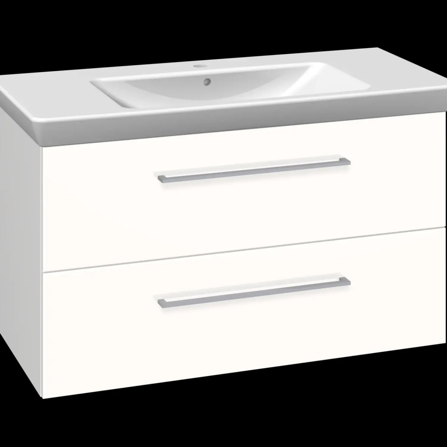 Scanbad Vaskeskabe^Multo+ vaskeskab m/ Lotto XL vask 105 cm hvid højglans