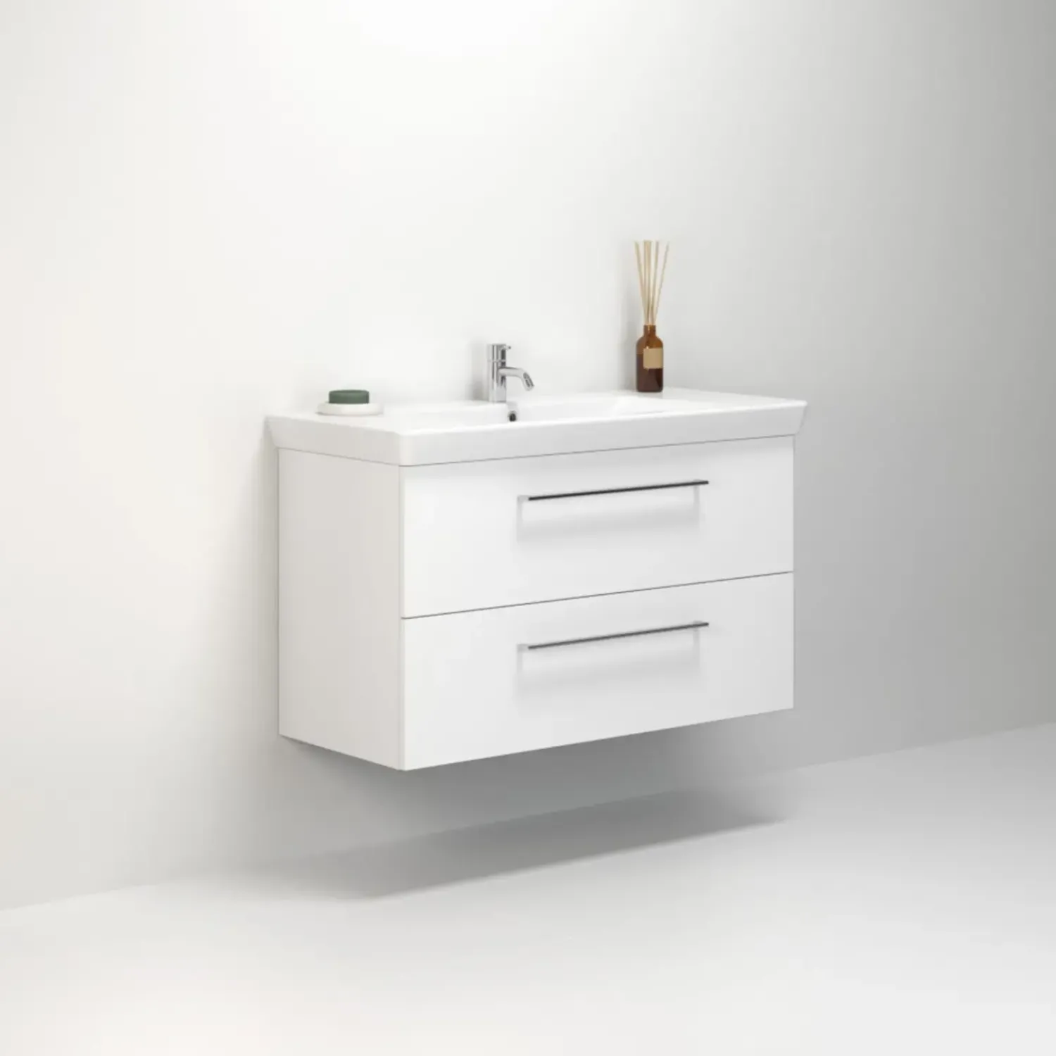 Scanbad Vaskeskabe^Multo+ vaskeskab m/ Lotto XL vask 105 cm hvid højglans