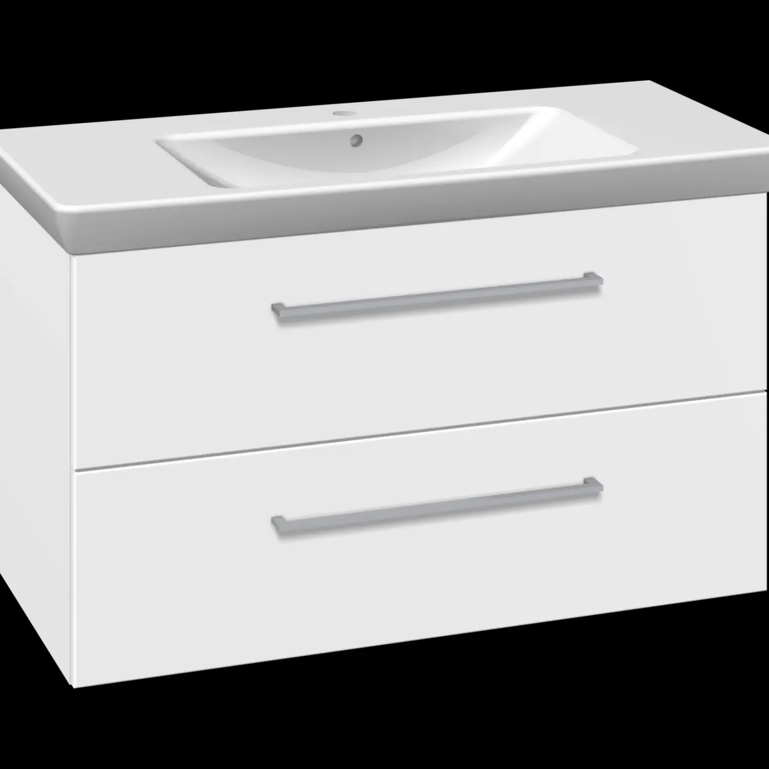 Clearance Scanbad Multo+ vaskeskab m/ Lotto XL vask 105 cm mat hvid