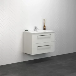 Best Scanbad Multo+ vaskeskab m/Amber vask 80 cm mat hvid