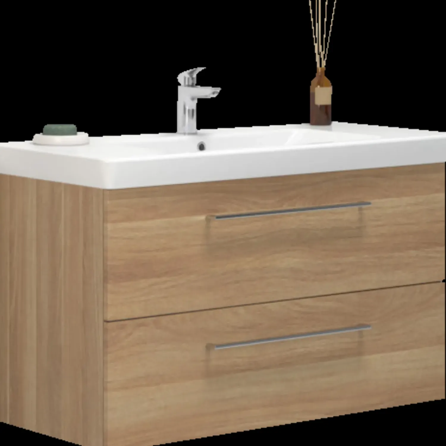 Scanbad Vaskeskabe^Multo+ vaskeskab m/ Lotto XL vask 105 cm varm eg