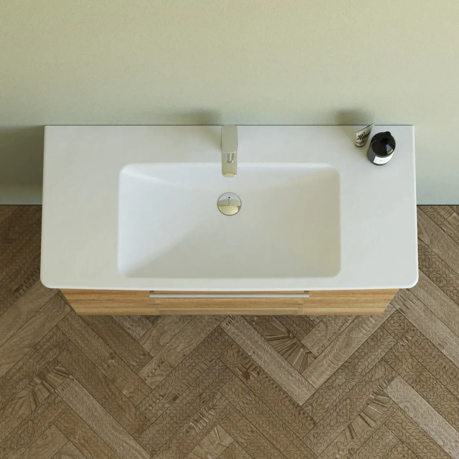 Scanbad Vaskeskabe^Multo+ vaskeskab m/ Lotto XL vask 105 cm varm eg