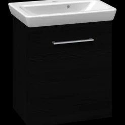 Scanbad Vaskeskabe^Multo+ vaskeskab m/ Lotto vask 55 cm sort struktur