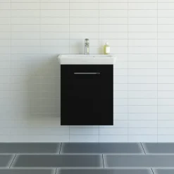 Scanbad Vaskeskabe^Multo+ vaskeskab m/ Lotto vask 55 cm sort struktur