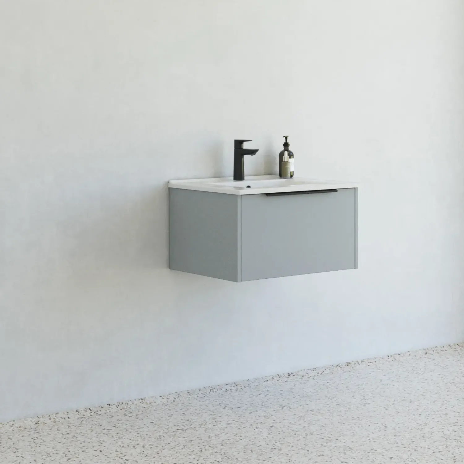 Vaskeskabe^Scanbad NOW vaskeskab m/én skuffe 33,8x61x45,5 mat lyseblå glat front