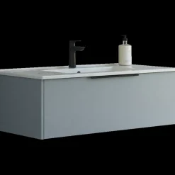 Vaskeskabe^Scanbad NOW vaskeskab m/én skuffe 33,8x61x45,5 mat lyseblå glat front