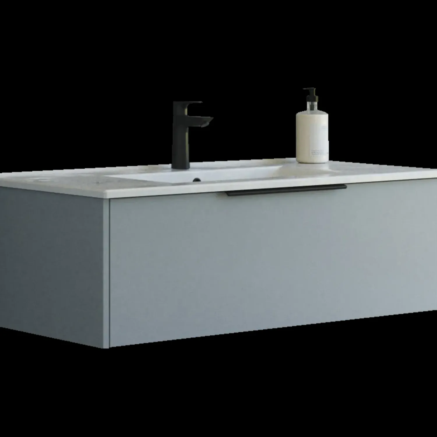 Vaskeskabe^Scanbad NOW vaskeskab m/én skuffe 33,8x61x45,5 mat lyseblå glat front