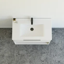 Vaskeskabe^Scanbad NOW vaskeskab m/én skuffe og åbent rum 65,8x101x45,5 cm mat sand glat front