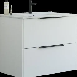 Clearance Scanbad NOW vaskeskab m/to skuffer 65,8x81x45,5 cm mat hvid glat front