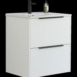 Clearance Scanbad NOW vaskeskab m/to skuffer 65,8x81x45,5 cm mat hvid glat front