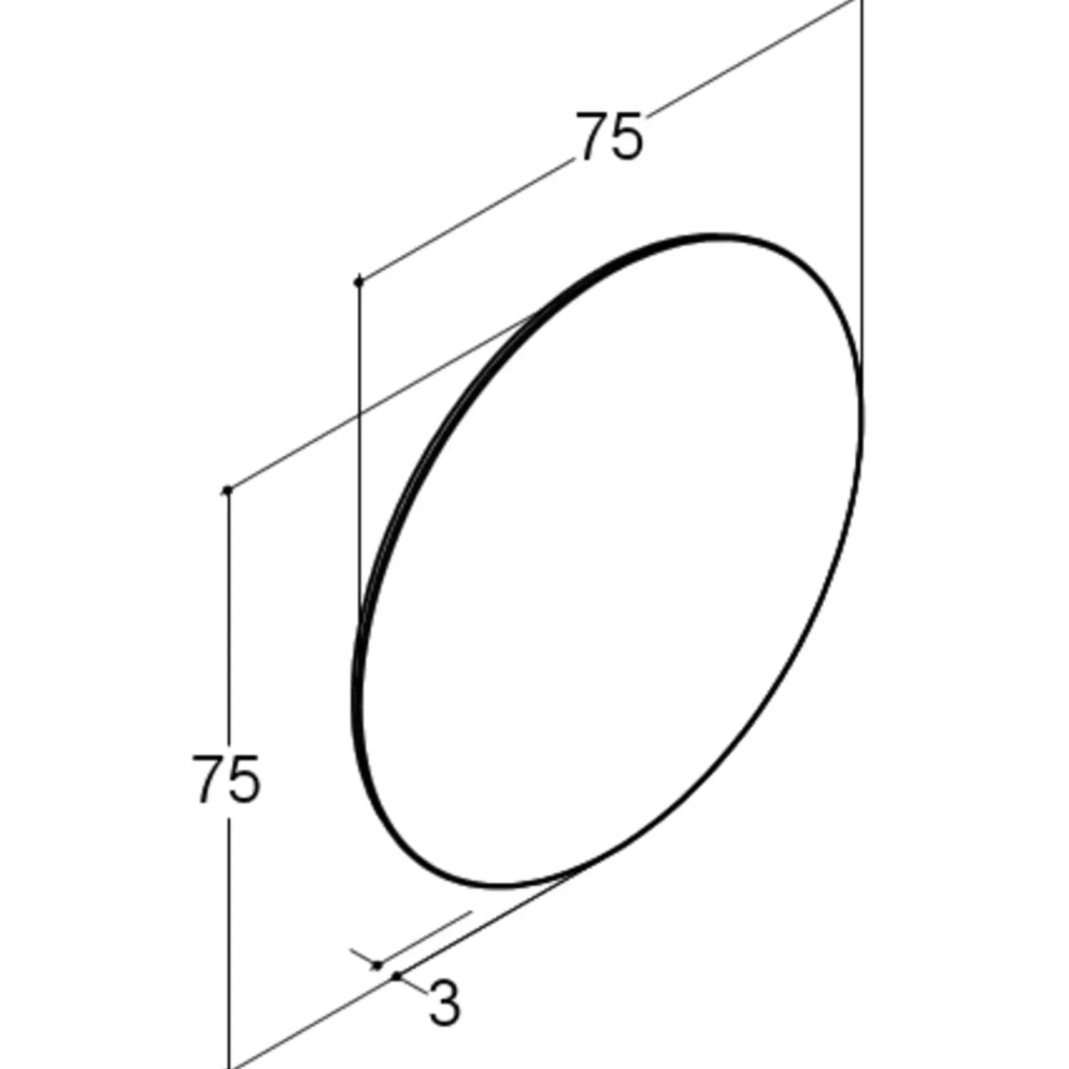Discount Scanbad spejl med LED-lys rund Ø75 cm