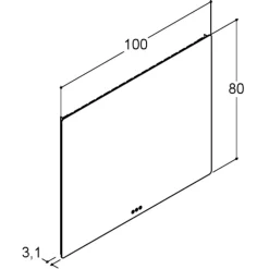 Scanbad Spejle Og Spejlskabe^spejl 80x100x3,1 cm