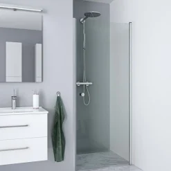 Scanbad Brusedøre Og Brusevægge^Svingdør m/anslagsliste 200 x 80 cm satin/klart glas