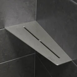 Online Schlüter hylde firkantet pure, børstet stål