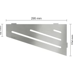 Sale Schlüter hylde firkantet wave, børstet stål