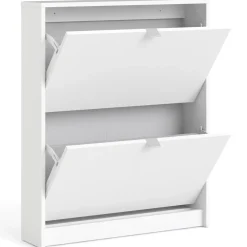 Tvilum Garderobe|Tilbehør Til Kontor Og Værksted^Shoes skoskab m/2 klaplåger hvid