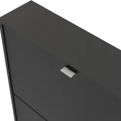 Clearance Tvilum Shoes skoskab m/2 klaplåger mat sort