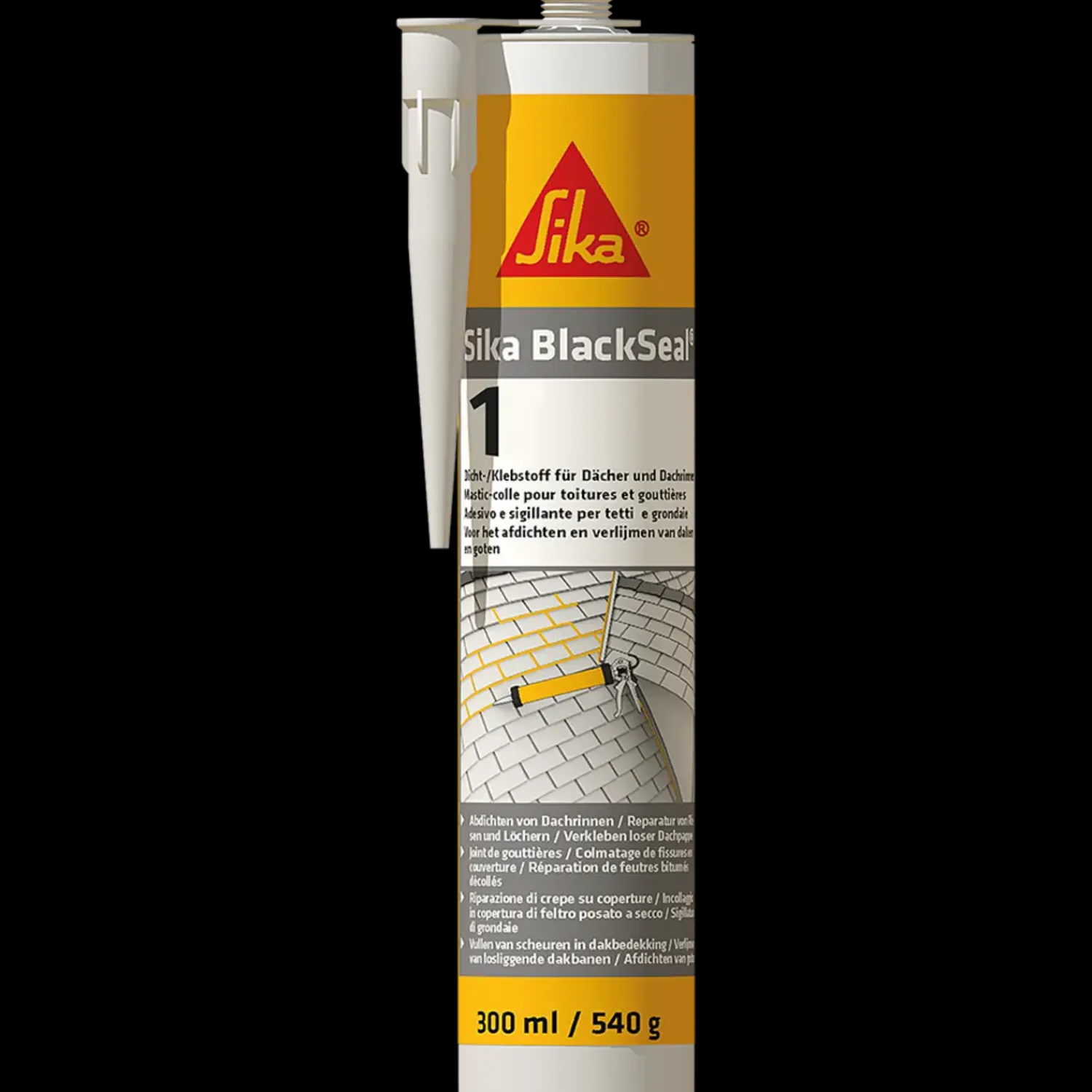 Sika Fugemasse^BlackSeal-1 plastisk fugemasse sort 300 ml