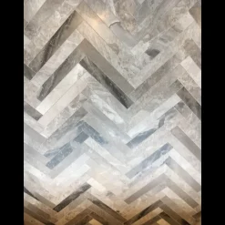 Gulv- Og Vægfliser^Sildebensfliser Marmor Nova grålig 6x40x1,2 cm