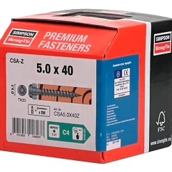 Bygningsbeslag^Simpson Impreg+ beslagskruer til udendørsbrug 4x40 mm