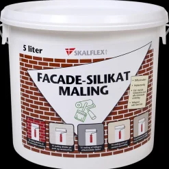 Sika Udendørs Silikatmaling^Skalflex Facade- Silikatmaling 002 sølvgrå 10 L