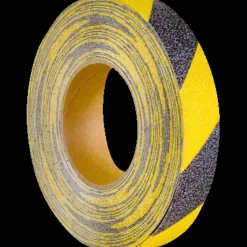 Hot Skridsikker tape advarende 25 mm x 18,3 m gul/sort