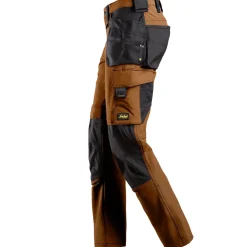 Snickers Arbejdsbukser^6271 fuldstretch arbejdsbukser m/hylserlommer brun/sort str. 52