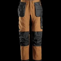 Best Snickers Allroundwork arbejdsbukser med hylsterlommer Canvas+ stretch brun/sort str. 52