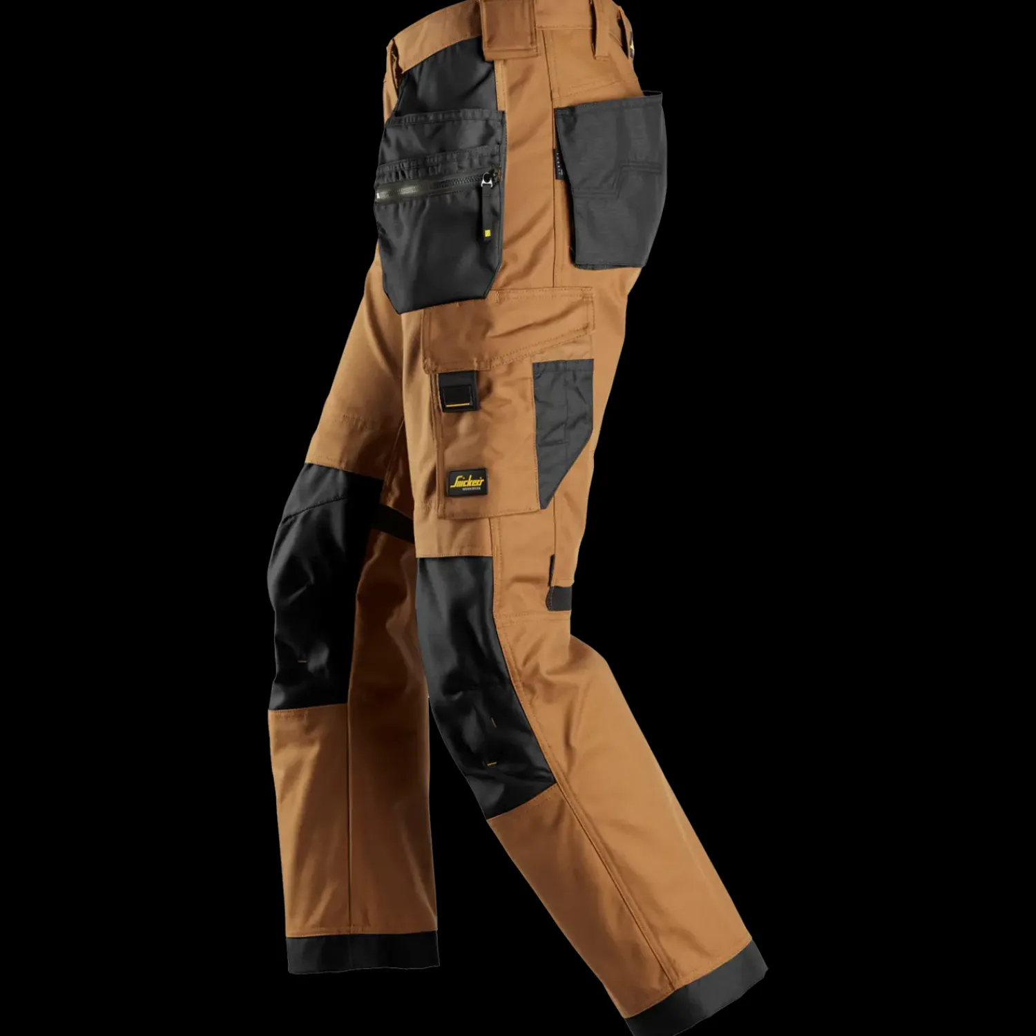 Best Snickers Allroundwork arbejdsbukser med hylsterlommer Canvas+ stretch brun/sort str. 52