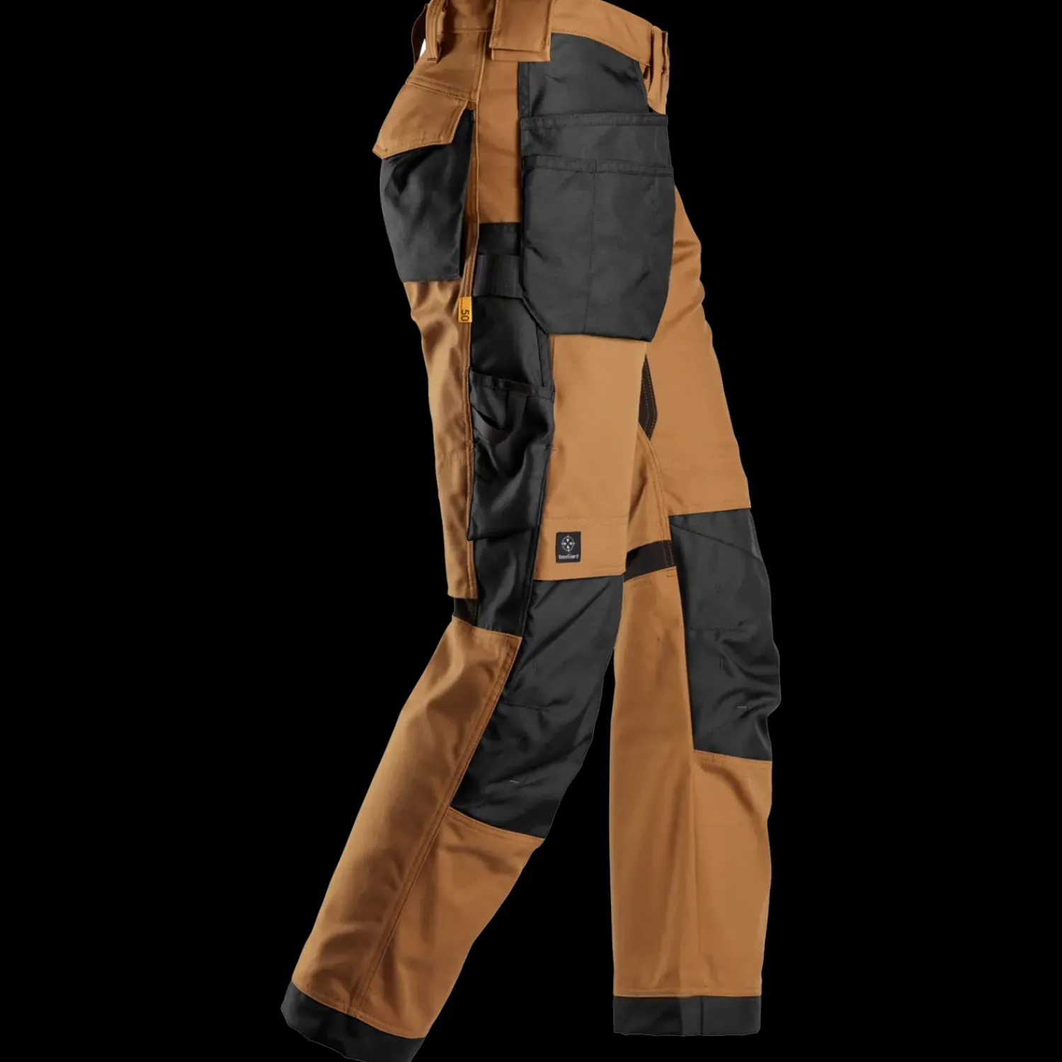 Best Snickers Allroundwork arbejdsbukser med hylsterlommer Canvas+ stretch brun/sort str. 52