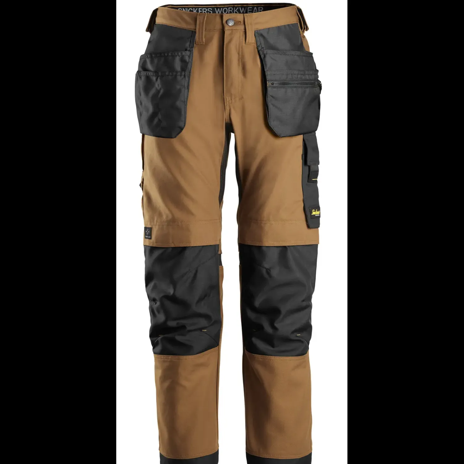 Best Snickers Allroundwork arbejdsbukser med hylsterlommer Canvas+ stretch brun/sort str. 52