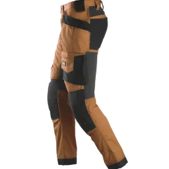 Hot Snickers Allroundwork arbejdsbukser med hylsterlommer stretch brun/sort str. 48