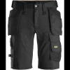 Best Snickers Allroundwork arbejdsshorts med hylsterlommer stretch sort str. 48
